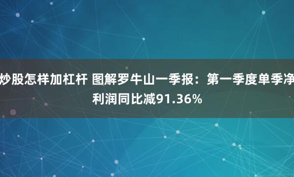 炒股怎样加杠杆 图解罗牛山一季报：第一季度单季净利润同比减91.36%