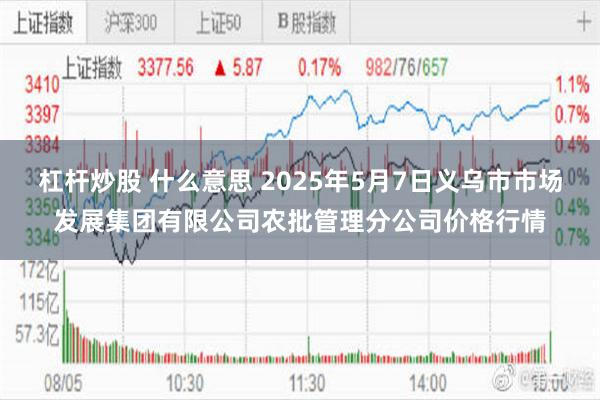 杠杆炒股 什么意思 2025年5月7日义乌市市场发展集团有限公司农批管理分公司价格行情